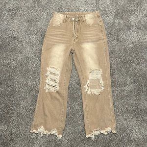 Size 28 SHEIN Tan Jeans